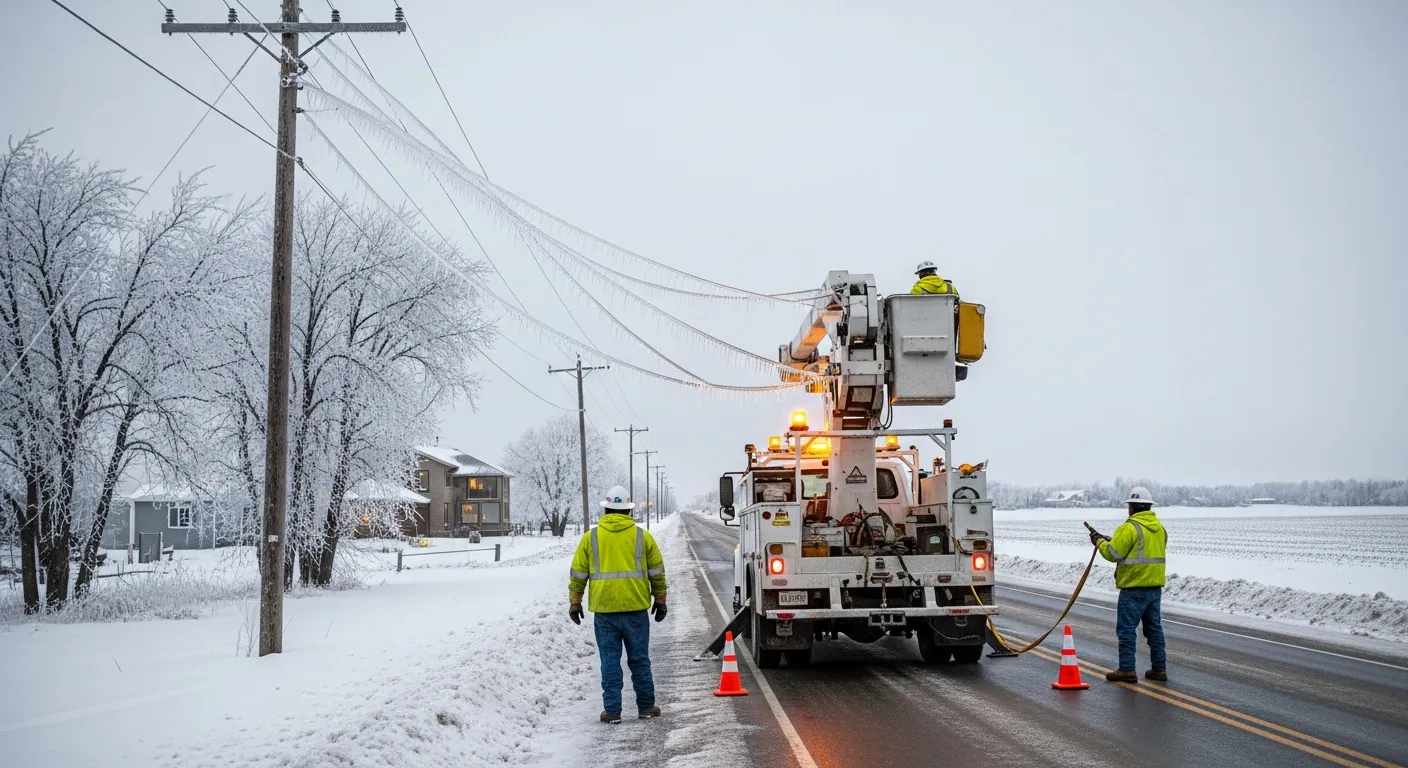 Iced Line Iced Power Lines Leave Hundreds Without Electricity in Morris ...